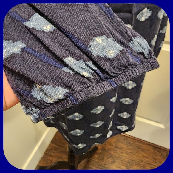 TRIBAL JEANS || Blue Boho Raglan Sleeve Top (SIZE M) - Picture 7 of 10